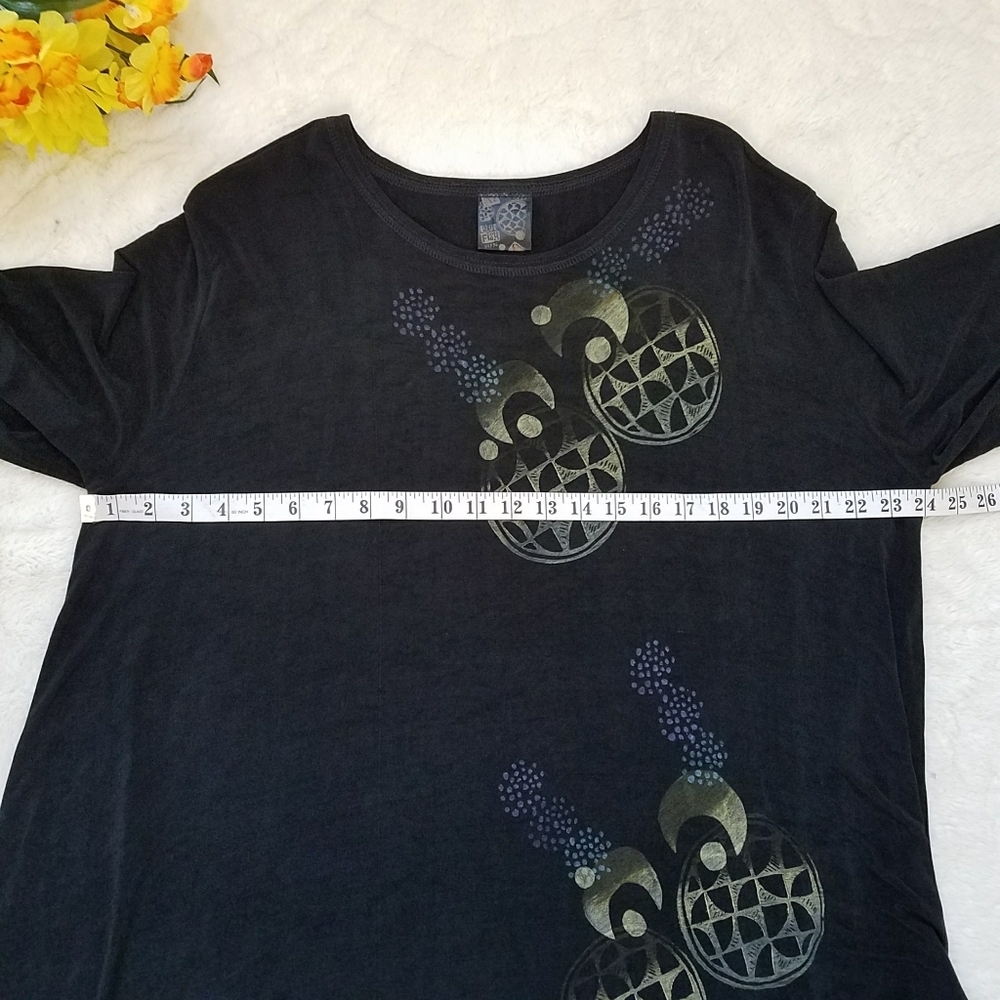 Blue Fish 1996 Printed Long Sleeve Lagenlook Dress - Picture 5 of 11